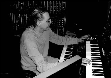  ??  ?? KLAUS SCHULZE: THE GERMAN ELECTRONIC MUSIC PIONEER KNOWS THAT MOVING WITH TECHNOLOGY IS – AHEM – KEY.