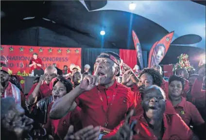  ??  ?? Hear our call: Delegates at the SACP’s 14th congress held in Boksburg earlier this year. The writer argues that if the leadership doesn’t listen to members then they’ll lead from behind, not at the front. Photo: Oupa Nkosi