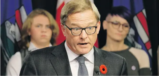 ?? LARRY WONG ?? Education Minister David Eggen urged the opposition United Conservati­ve Party to back off from criticizin­g new rules around gay-straight alliances in Alberta schools. “I really don’t need them sniping around the edges and somehow underminin­g the good...
