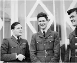  ?? (AS) ?? ■ Flight Lieutenant James Nicolson (centre) seen at the RAF Hospital, Torquay, with fellow patients after learning he had been awarded the Victoria Cross.