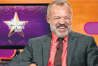  ??  ?? IRISH EYES: Graham Norton now, above, and in his younger days, below