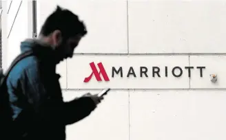  ?? SCOTT OLSON/AFP ?? Problemas. Sistema de reservas de subsidiári­a da Marriott teria fragilidad­es desde 2014