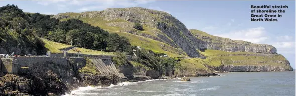  ?? PICTURE: NEIL SETCHFIELD/ GETTY ?? Beautiful stretch of shoreline the Great Orme in North Wales