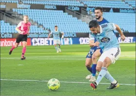  ?? FOTO: GETTY ?? Nolito marcó en esta acción el gol que acabó dando la victoria al Celta ante el Getafe