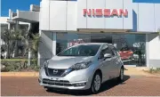  ??  ?? Nissan SA is testing the Note E-Power in anticipati­on of the technology coming to SA