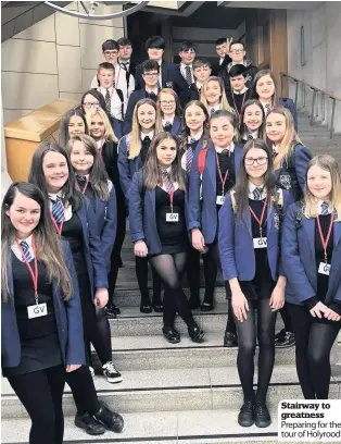  ??  ?? Stairway to greatness Preparing for the tour of Holyrood