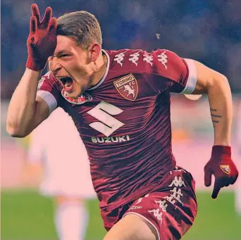  ?? ACTIVA ?? Andrea Belotti, 24 anni, attaccante del Torino, arrivato in maglia granata nell’estate del 2015