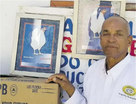  ?? ?? President of the Jamaica Egg Farmers Associatio­n, Mark Campbell