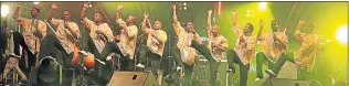  ??  ?? DOUBLE GRAMMY NOMINEE: Ladysmith Black Mambazo feature in two categories among top global musicians