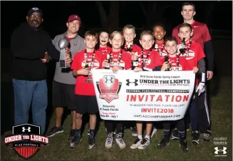  ?? File photo ?? The Alabama Crimson Tide youth football team won the Santa Clarita Under the Lights league championsh­ip game on Friday night at Central Park.