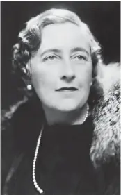  ??  ?? This 1963 file photo shows mystery author Agatha Christie at age 73, in London.