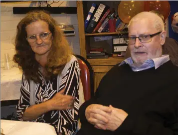  ??  ?? Agnes Devitt and Michael Curry at the Positive Ageing tea dance in Portview Day Care Centre, Arklow.