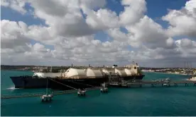  ?? Photograph: Darrin Zammit Lupi/Reuters ?? The Armada LNG Mediterran­a at Delimara power station in Malta.