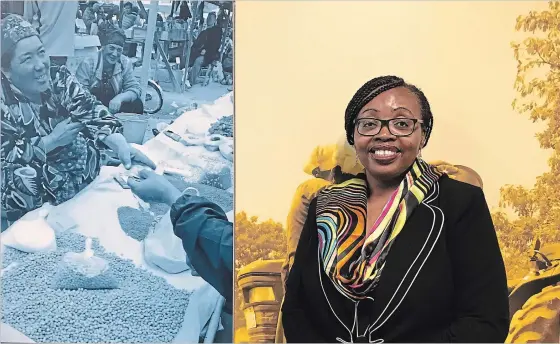  ?? MATHEW MCCARTHY WATERLOO REGION RECORD ?? Dr. Dorothy Nyambi stands in front of murals at the office of the Mennonite Economic Developmen­t Associates. She is the developmen­t agency’s incoming president.