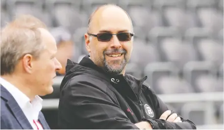  ?? JULIE OLIVER ?? Redblacks general manager Marcel Desjardins expects to stand pat Wednesday before the CFL trade deadline hits.