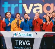  ??  ?? （聯合新聞網）
Trivago母公司­Expedia group第二季營收­逾28億美元。圖為Trivago 2016年在美國那斯­達克掛牌。 （路透）