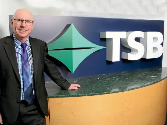  ??  ?? Kevin Murphy, Chief Executive Officer of TSB, unveiled the bank’s new logo after a major rebrand.