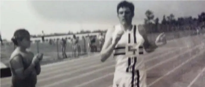  ??  ?? Leitrim’s PJ Leddy on his way to winning a 3 mile track race at East Tennessee State Uninversit­y in May 1970.