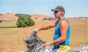  ?? TOM LEE/STUFF ?? Waikato farmer Philip Dench surveys his drying farm as he works out how to manage through a difficult period.