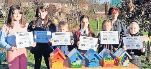  ?? ?? Congratula­tions Winning birdbox designs for Crieff Community Garden