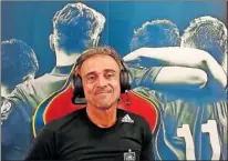  ?? ?? Luis Enrique, en uno de sus streamings.