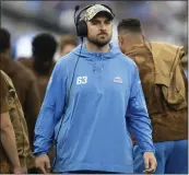  ?? KYUSUNG GONG — THE ASSOCIATED PRESS ?? Chargers center Corey Linsley is retiring because a heartrelat­ed issue makes it too dangerous to continue playing.