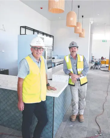  ??  ?? BIG PLANS: Oaks Cairns Hotel’s Matthew Everson and build project manager Andrew Durbidge.