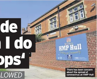  ??  ?? There has been concern about the spread of coronaviru­s at HMP Hull