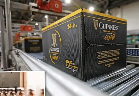  ?? MATT MACKEY / PRESSEYE ?? ● Diageo has announced £16m of investment in its Runcorn packaging plant to support the growth of Guinness Draught and Guinness Zero