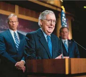  ?? AL DRAGO/THE NEW YORK TIMES ?? Kentucky Sen. Mitch McConnell is now in position to be the Senate’s longest-serving leader.