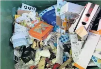  ?? PHOTOS: SUPPLIED BY WAITAKI DISTRICT COUNCIL ?? Contaminat­ed . . . General waste has been dumped among recycling at the Enfield Recycling Centre again.