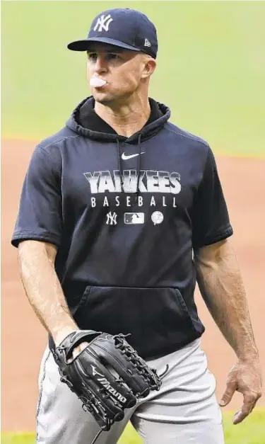  ?? AP ?? Brett Gardner says staying in same hotel with Rays is awkward but doesn’t think there will be issues.