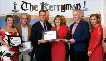  ??  ?? Finalists in the Best Artisan Award, Dees Delightful Bakes, PFK Goldsmith &amp; Silversmit­h Ltd and Annascaul Black Pudding.