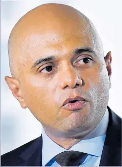  ??  ?? FORMIDABLE: The new Home Secretary Sajid Javid