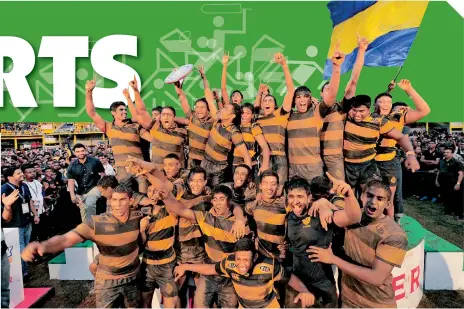  ??  ?? A complete victory for Royal College who won the 73rd Bradby Shield encounter by an aggregate of 35-26