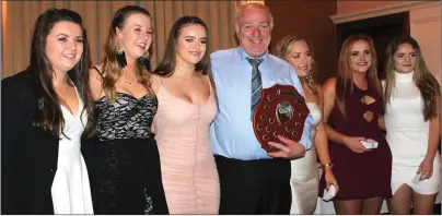  ??  ?? Valentia U-16 ladies overall winners for 2016 at the South and Mid Kerry Rowing Awards on Saturday.