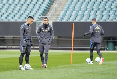  ?? I
Prensa AFA ?? La Selección volvió a entrenarse en Filadelfia.