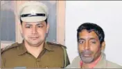  ?? HT PHOTO ?? The accused in police custody in Rohtak on Saturday.