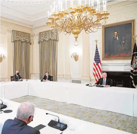  ?? // ABC ?? Un momento del encuentro de Biden con los cubanoamer­icanos