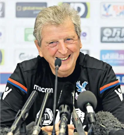  ??  ?? Back to his roots: Roy Hodgson is all smiles as he returns to his local club, Crystal Palace