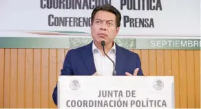  ??  ?? El coordinado­r de Morena en la Cámara de Diputados, Mario Delgado Carrillo, afirmó que los logros que se obtengan a nivel nacional deben integrarse a las agendas locales.