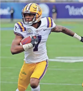  ?? ASSOCIATED PRESS ?? LSU wide receiver D.J. Chark could be on the Green Bay Packers’ radar on Day 2 of the draft.