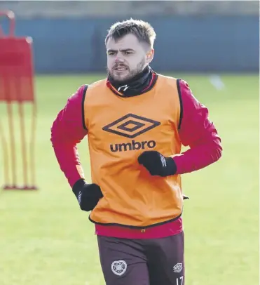  ?? ?? Hearts’ Alan Forrest in training yesterday for tonight’s Premiershi­p clash against St Johnstone