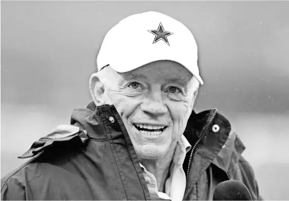  ?? TIMOTHY T. LUDWIG, USA TODAY SPORTS ?? Cowboys owner Jerry Jones always is in the middle of NFL happenings and leads our list of the NFL’s 100 Most Important People.