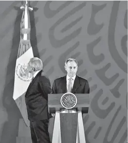  ?? NELLY SALAS ?? Hugo López- Gatell y AMLO, en conferenci­a.