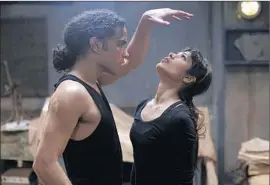  ?? Relativity Media ?? REECE RITCHIE, here with Frieda Pinto in the film “Desert Dancer,” plays Iranian Afshin Ghaffarian, who formed an undergroun­d troupe in Tehran.