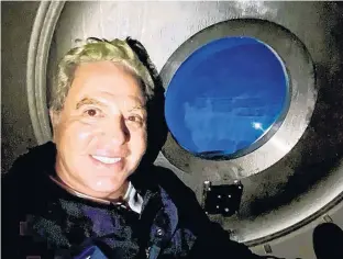  ?? BILL PRICE PHOTOS ?? Bill Price aboard the high-tech Titan submersibl­e, en route to the wreck of the Titanic.