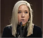  ?? JOSE LUIS MAGANA — THE ASSOCIATED PRESS ?? Amanda Zurawski, who suffered life-threatenin­g infections after being denied an abortion in Texas, testifies last year during a Senate Judiciary Committee hearing in Washington.