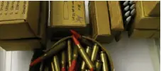  ?? Bild: POLISENS FÖRUNDERSÖ­KNING ?? AMMUNITION. Vid en husrannsak­an hittades hemvärnets ammunition och larmminor.