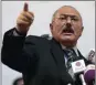  ?? PICTURE: HANI MOHAMMED / AP ?? ENORMOUSLY WEALTHY: Former Ex-Yemeni president Ali Abdullah Saleh